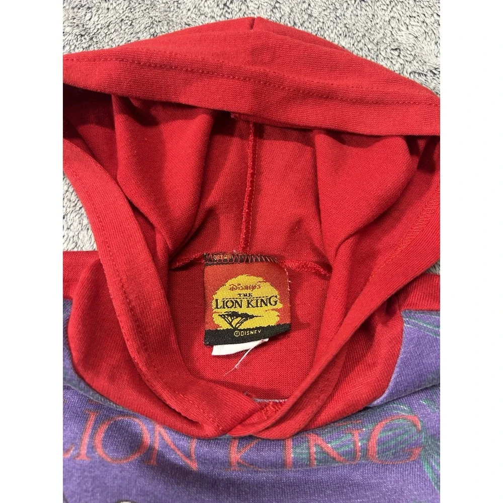Vintage 90s Disney Lion King Hooded Tee Kids Size S (4)